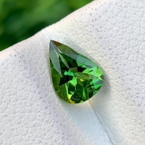 AAA Tsavorite Garnet Pear Cut: 0.52 Carat Green Gemstone