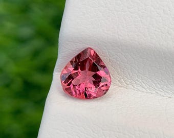 Pink Tourmaline Heart Cut Gemstone: 0.66 Carat October Birthstone
