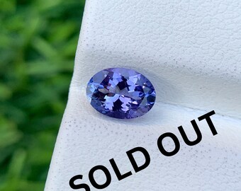 SOLD OUT Oval Tanzanite Gemstone: 0.94 Carat Purplish Blue December Birthstone