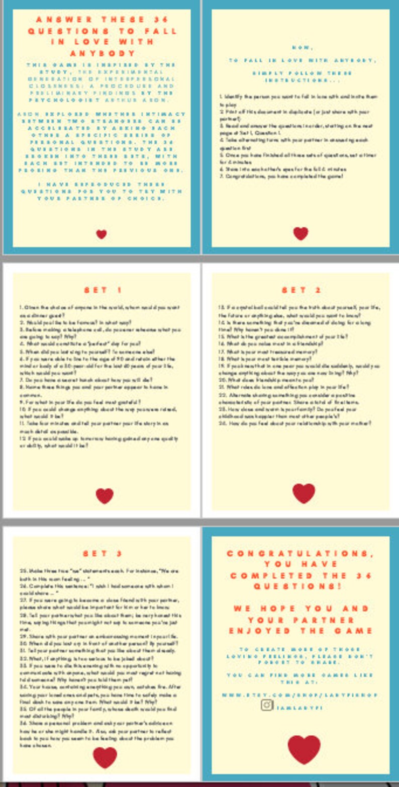 36 Questions To Fall In Love Printable Printable Word Searches