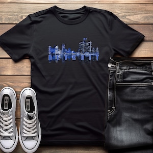 Detroit skyline t shirt|Detroit gift idea|for Detroit fans|T shirt for Detroit lovers|Tee shirt gift idea|Detroit Grit Detroit souvenir|