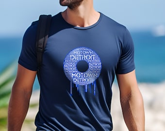 Detroit Motown gift|Motown Detroit t shirt|gift idea for Detroit fans|cool record Tee|Detroit music shirt|for Detroit jazz|T-shirt musicians