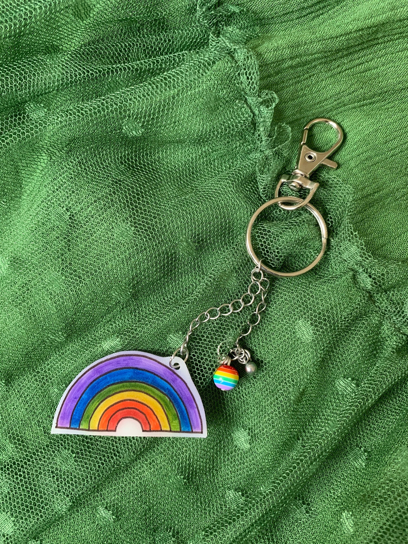 Rainbow Keychain Etsy