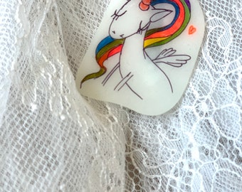 Unicorn Pin, Unicorn Brooch, Unicorn Shrinky Dink, LGBT Pin, LGBTQ Pin, Queer Pin, Lesbian , Gay, Rainbow , Pride