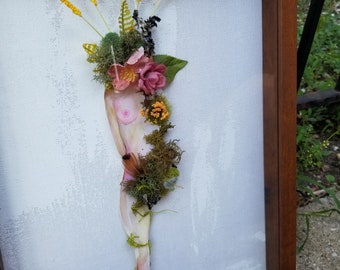 Maak je eigen aangepaste Godin / Wild Woman Aquarel en Floral Wall Decor