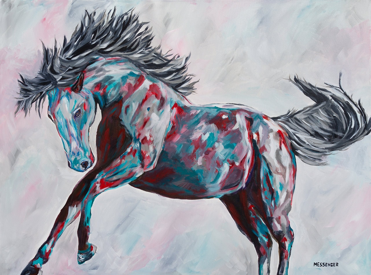 Colorful Horse Art Original Art 11x14 Print Horse Etsy