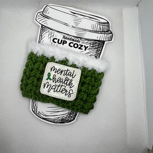 Handmade Crochet Cup Cozy - Crochet Cozy - Hot Drink Holder - Cold Drink Holder - Physical Item