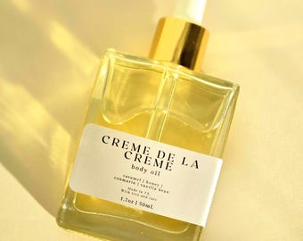 Creme de la Creme Body Oil – Milky Fragrance | Creamy Caramel, Honey, Vanilla | Moisturizing Body Oil | Perfume Layering Base