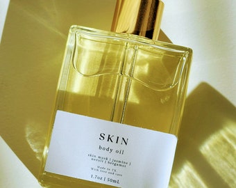 Skin Body Oil – Soft Musk & Floral Glow | Lightweight Moisturizing Oil | Subtle Skin Scent | Missing Person Dupe