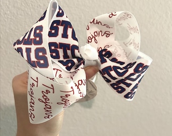 Custom School or Team Grosgrain Hair Bow, Personalized bow Accessory