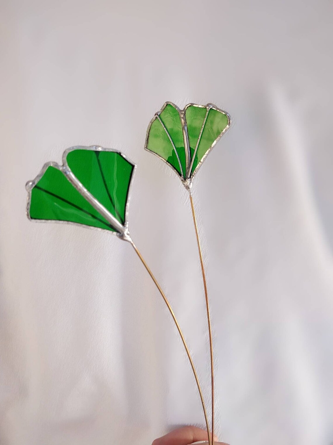 Stained Glass Ginkgo Leaf Ginkgo Biloba Glass Ginkgo Leaf Etsy