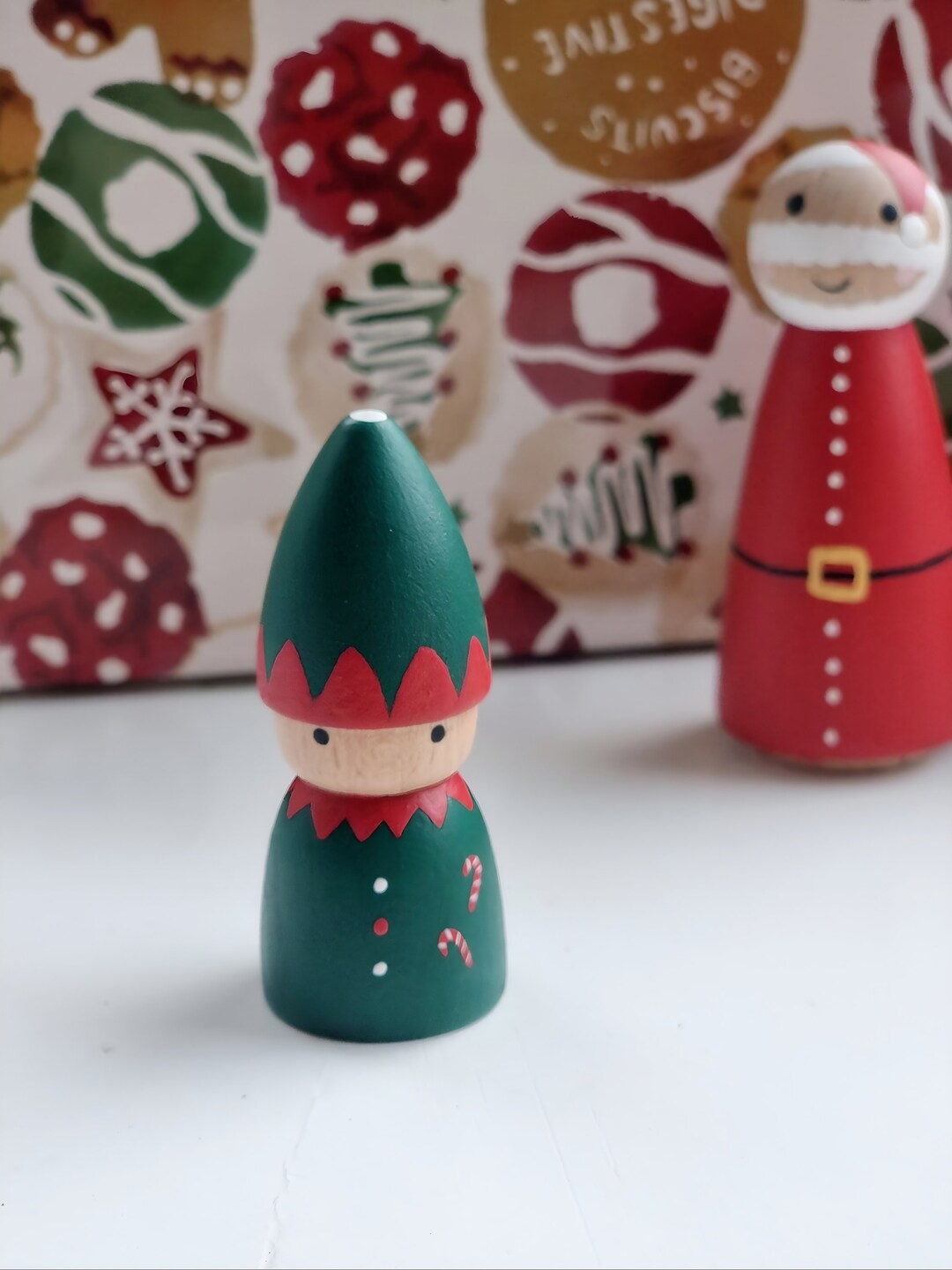 Wooden Christmas Elf Peg Dolls - Etsy UK