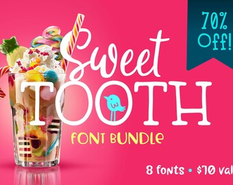 Sweet Tooth Font Bundle - 70% off!