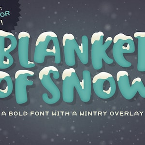 EXTENDED LICENSE Blanket of Snow Font Hand Drawn Font, Craft Font, Cricut Font, Procreate Font, Cute Font, Unique Font, Decorative Font image 1