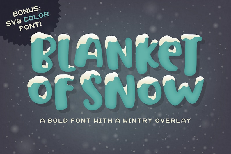 EXTENDED LICENSE Blanket of Snow Font Hand Drawn Font, Craft Font, Cricut Font, Procreate Font, Cute Font, Unique Font, Decorative Font image 1