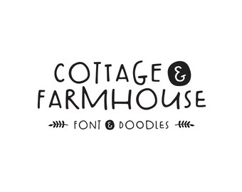 Cottage & Farmhouse Font - Handgezeichnete Schriftart, Craft Font, Cricut Font, Procreate Font, Niedliche Schriftart, Einzigartige Schriftart, Dekorative Schriftart