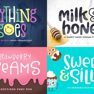 Sweet Tooth Font Bundle 70% Off Hand Drawn Font, Craft Font, Cricut ...