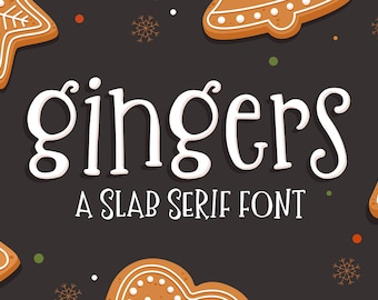 Gingers Slab Serif Font – Hand-Drawn Font (Digital Download)