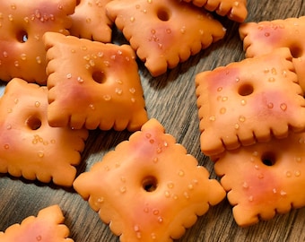 Set of 3 Cheez-It Cracker Polymer Clay Refrigerator Magnet