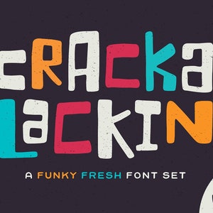 Crackalackin Font Set - Fuente dibujada a mano, Fuente artesanal, Fuente Cricut, Fuente Procreate, Fuente linda, Fuente única, Fuente decorativa