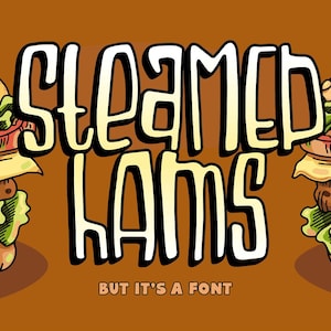Steamed Hams Font - Hand Drawn Font, Craft Font, Cricut Font, Procreate Font, Cute Font, Unique Font, Decorative Font