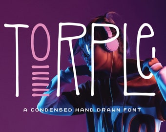 Torple Font - Hand Drawn Font, Craft Font, Cricut Font, Procreate Font, Cute Font, Unique Font, Decorative Font, Simple Font