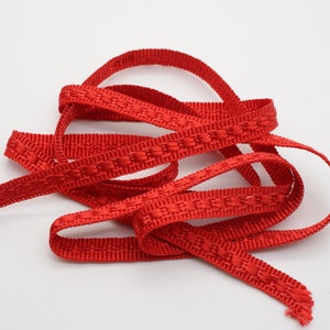 Red Braid Trim 10mm width, 1m lengths.