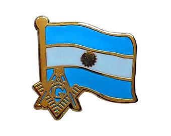 Argentina  Flag and Masonic Lapel Pin LP 45