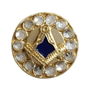 Freemasons Gold Coloured Square & Compass Masonic Lapel Pin Small - LP187