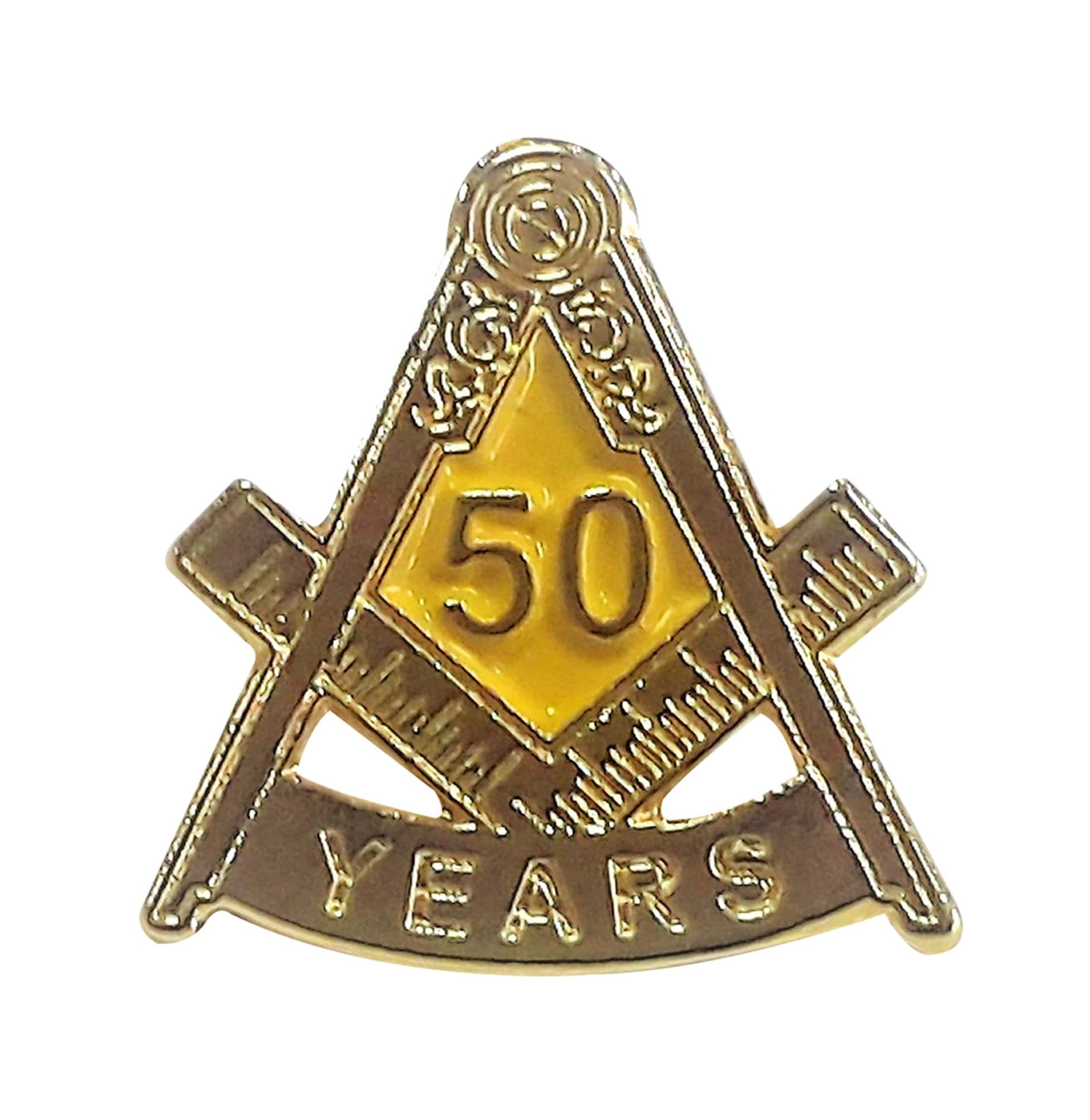 ▪️50’s【FREE MASONRY】ACCSESSORIES Masonic 50 Year Membership Lapel Pin