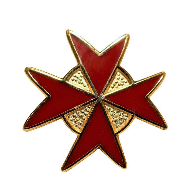 Round Knights of Malta Lapel Pin LP 27 Masonic Etsy UK