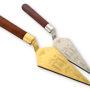 Masonic Trowel: Square, Compass & &#39;G&#39; - Silver or Gold Finish