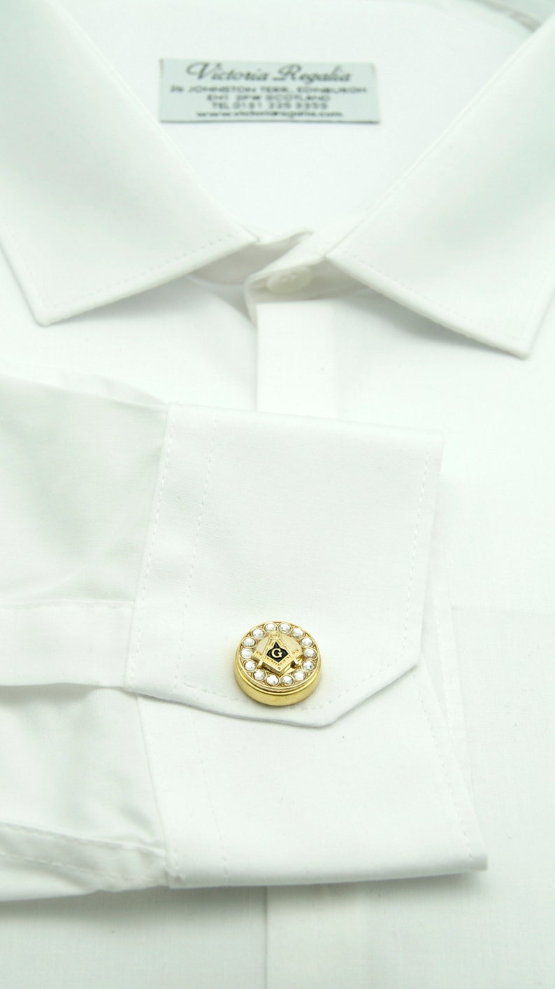 Gold Cuff Button Covers With Masonic Square Compass and G Etsy