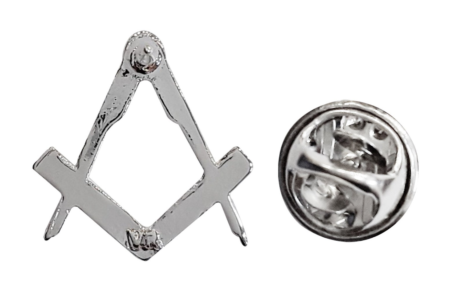 Pin's Maçonnique Doré 20mm - Fleur Myosotis Francs-Maçons | Épinglette Bouton Logo 18mm | Fabrication Artisanale