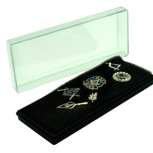 Selection of Six (6) Masonic Lapel Pins in Display Box