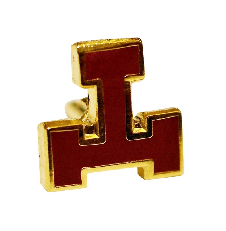 Royal Arch Triple Tau Masonic Lapel Pin - 1 Inch Diameter, White Round Design With Butterfly Clutch - View #2