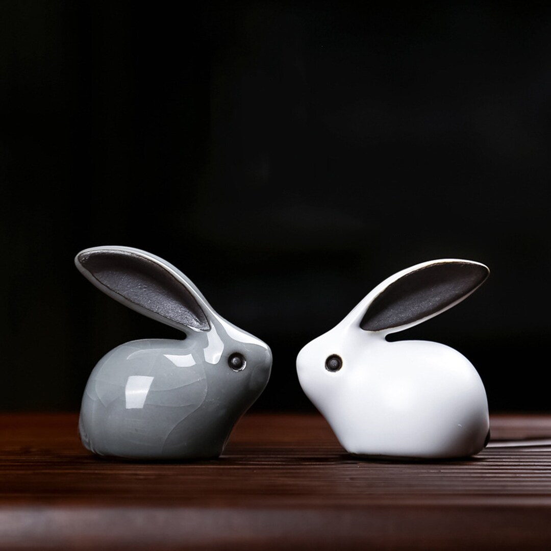 Ceramic Rabbit Tea Pet Handmade Tea Accessories Bunny Tea Pet Etsy