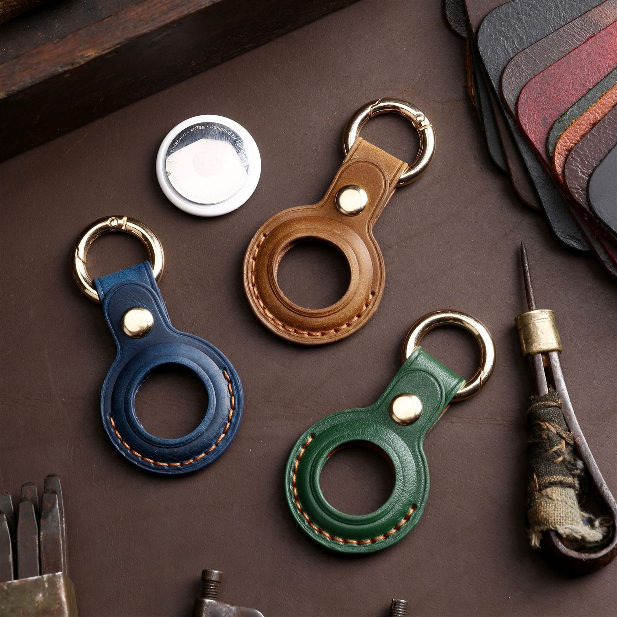  KUYWLMKMZZ Keychain Leather Dog Animal Keychain Ladies Bag  Pendant Jewelry Car Keyring Keychain Keychain (Color : F, Size : Small) :  Clothing, Shoes & Jewelry