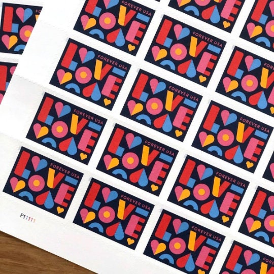 Love 2021 USPS Forever Postage Stamps US Postal First Class Etsy