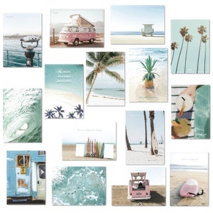 Lot de 15 cartes postales vintage de plage - 5 x 7 cartes - PC001004 - faites main avec amour à Los Angeles, CA
