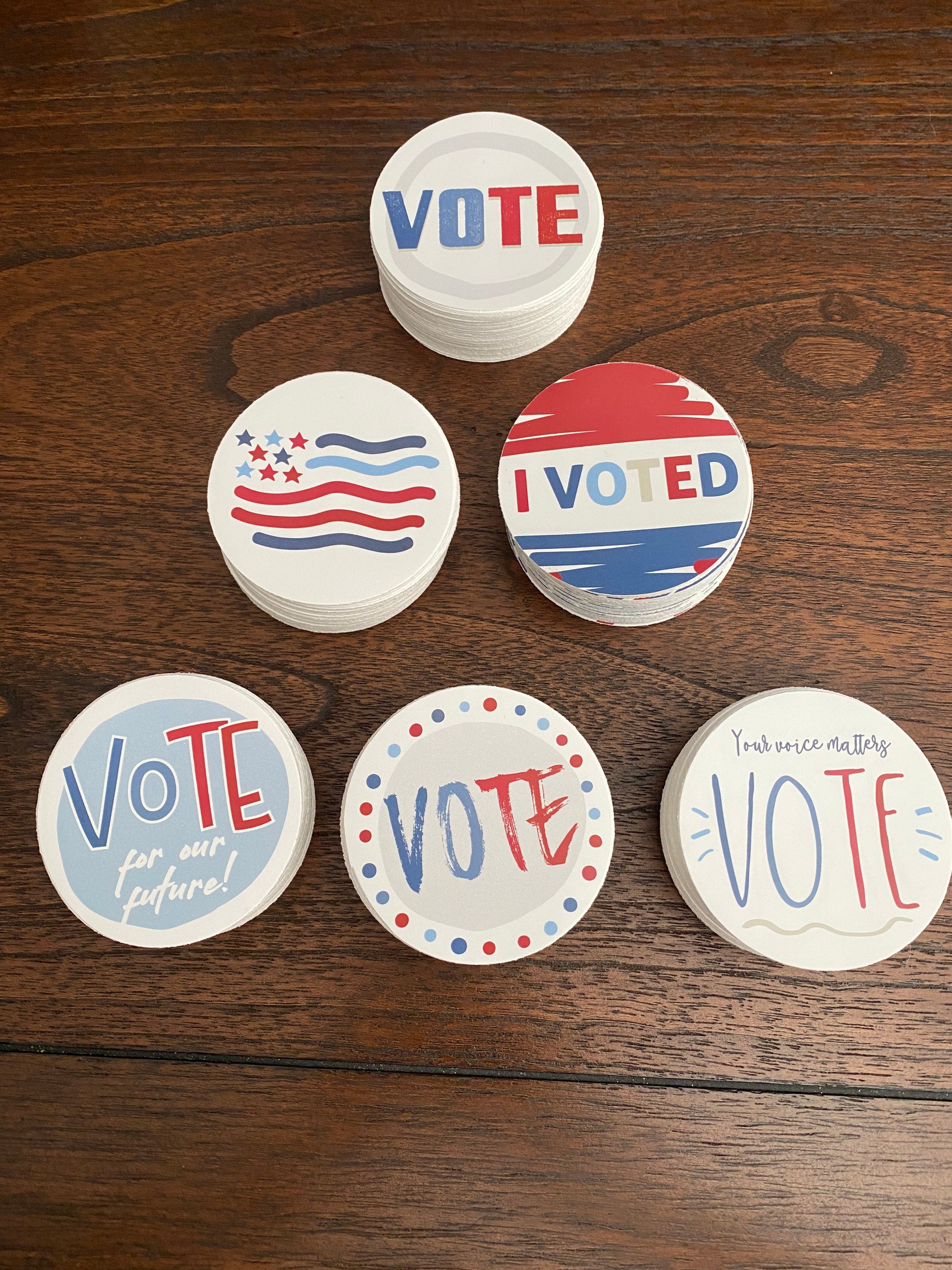 VOTE Stickers Set of 6 ST001000 Handmade in Los Angeles Etsy UK