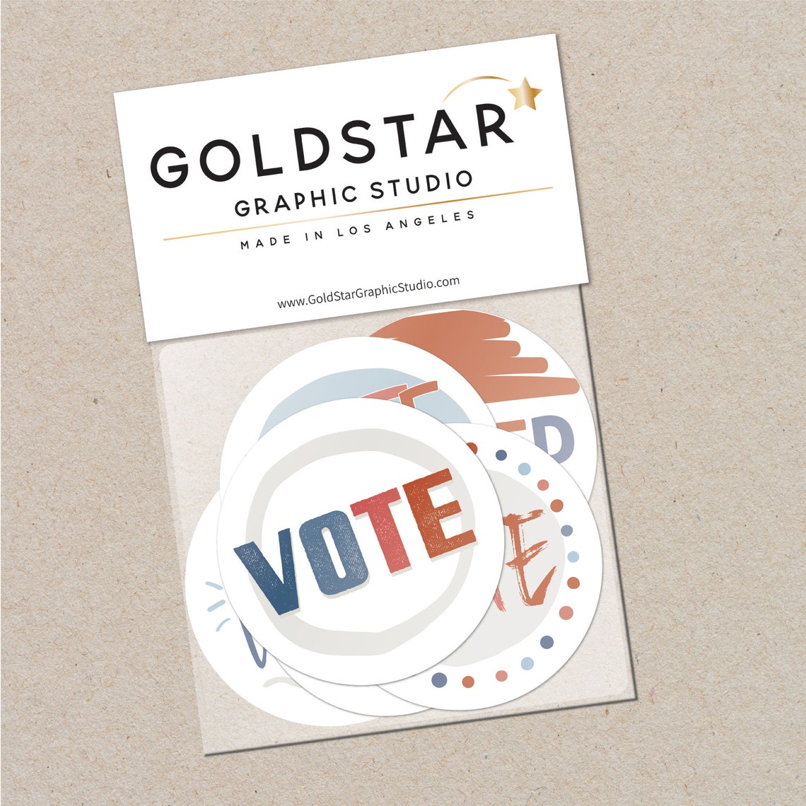 VOTE Stickers Set of 6 ST001000 Handmade in Los Angeles Etsy