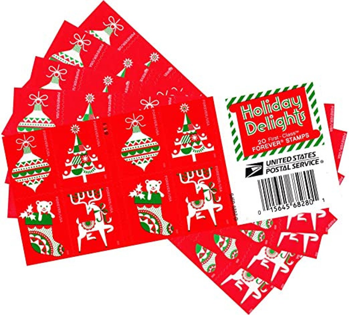 Holiday Delights Forever Stamp Booklet Book of 20 Stamps Etsy