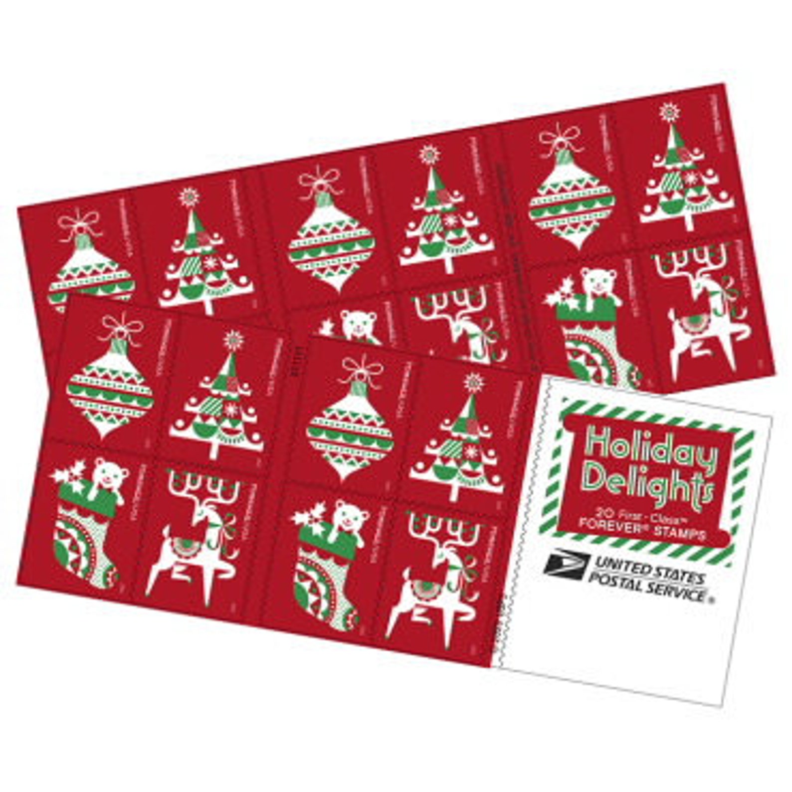 Holiday Delights Forever Stamp Booklet Book of 20 Stamps Etsy