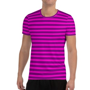 Cheshire Cat Alice In Wonderland Inspired Pink and Purple All-Over Print T-shirt XS-3XL