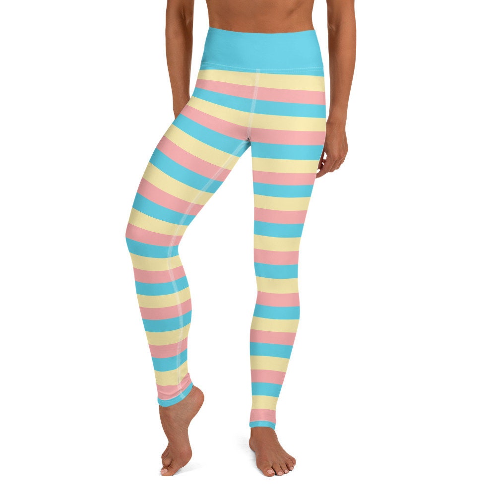 Pastel Rainbow Leggings, Tie Dye Leggings, Pastel Yoga Pants