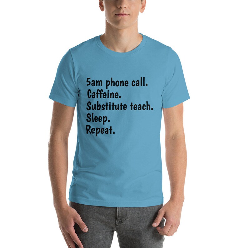 Funny Substitute Teacher Text Shortsleeve Unisex Tshirt Etsy