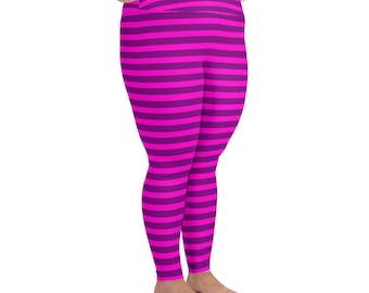 Cheshire Cat Alice In Wonderland Inspired Plus Size Leggings 2XL -6XL