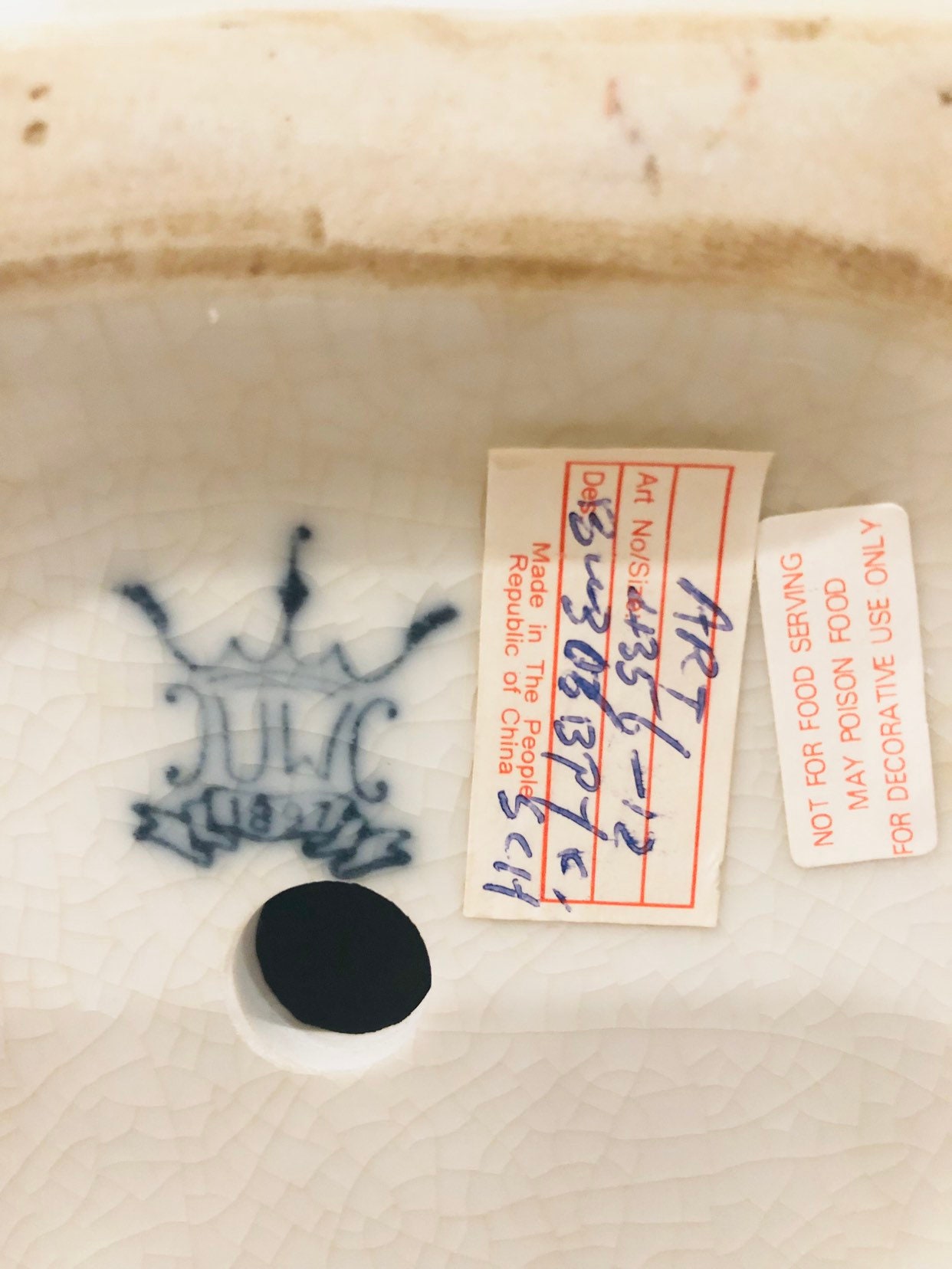 Large and Heavy United Wilson JUWC 1897 Vase Yellow Blue Etsy