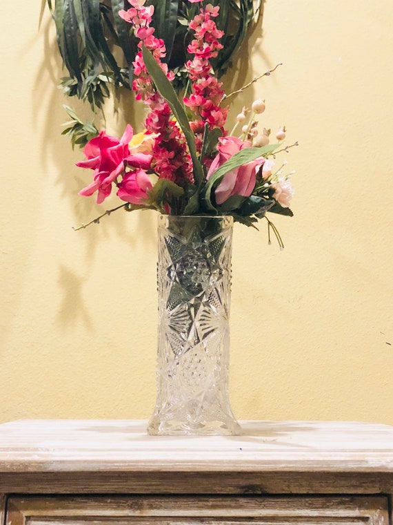 Pressed Glass Vase Birthday Valentine Gift For Her Spring Etsy